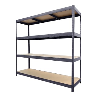 Étagère de garage en métal gris 4 plateaux en bois à 59,90€