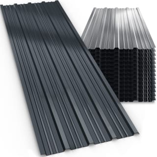 Jeu de 14 tôles trapézoïdales Gris 110x46cm à 54,99€