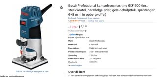 Bosch Professional - Kantenfreesmachine GKF 600 voor €151,61 bij Amazon