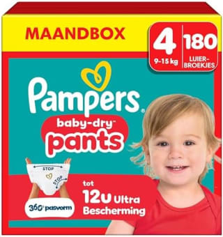 Pampers Baby-Dry Pants Maat 4 (Maandbox 180) voor €35,09 bij Amazon