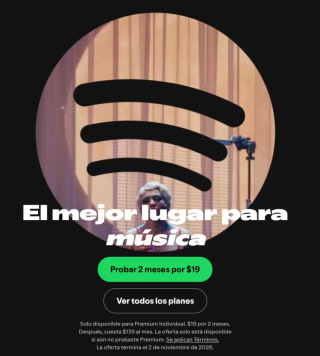 Spotify Premium Individual (2 meses) por $19 en Spotify