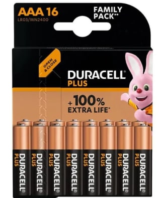 PACK DE 16 PILES AAA Duracell à 19,88€