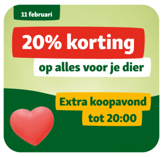 20% korting op je totale bon bij Maxi Zoo