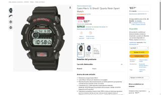 Reloj Casio G-Shock de resina por $838 | Amazon