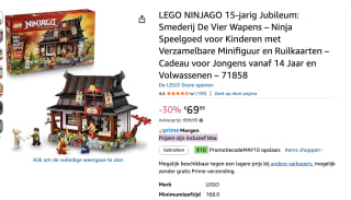 LEGO® NINJAGO® 15-jarig Jubileum: Smederij De Vier Wapens voor €59,99 dmv code
