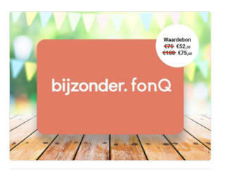 100 euro FONQ tegoed voor 75 euro