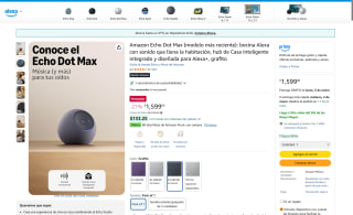 Amazon Echo Dot Max Grafito por $1,599 | Amazon