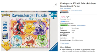 Ravensburger Legpuzzel XXL Pokémon, 100st. voor €5,99 bij Amazon