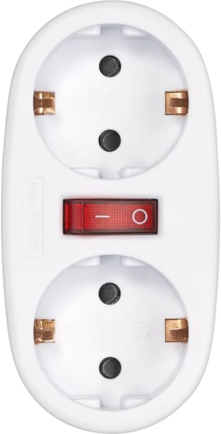 Simon Adaptador 2 Tomas Schuko con Interruptor On/Off por 3,10€ en Amazon