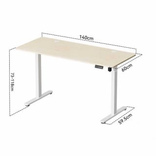 Escritorio elevable eléctrico 140x60 cm por 82,11€