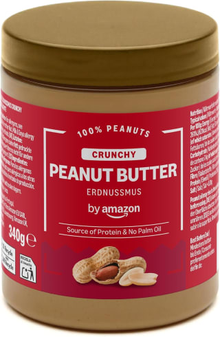 by Amazon Crunchy 100% Peanut Butter, 340g for £3.47 at Amazon