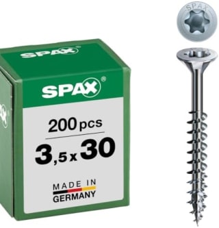 SPAX Universele schroef 3,5 x 30 mm (200 stuks) voor €4,99 bij Amazon