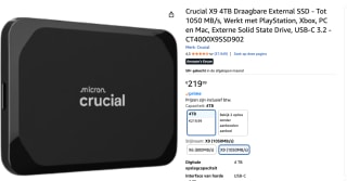 Crucial X9 - 4 TB - Zwart voor €219,99 bij Amazon