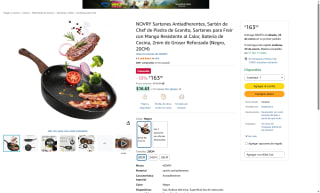 Sartén Chef NOVRY 20cm Piedra Granito 2mm por $164 | Amazon