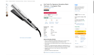 Alaciadora Hot Tools Pro Signature 1.5" Plata por $481 | Amazon