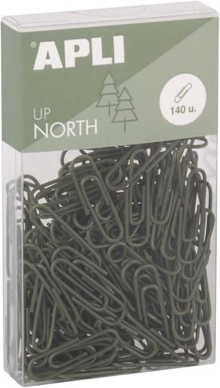 APLI 19977 - Clips de oficina metálicos 28 mm (140 unidades) por 0,85€ en Amazon