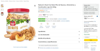 Nature's Heart Go Nuts Mix de 450g por $95 en Amazon