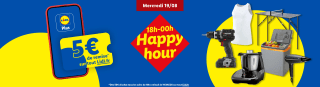 -5€ dès 50€ d'achat chez Lidl (Happy Hour)