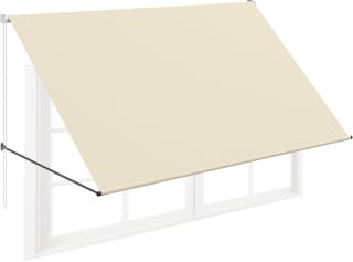 FIVMEN Toldo brazo plegable retráctil con cordón y barra soporte aluminio por 27.50€