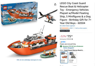 LEGO City Kustwacht Reddingsboot en Helikopter voor €65 bij Amazon