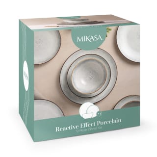 Mikasa Patterned Nordic Grey Porcelain 12 piece Dinner set for £19 at B&Q