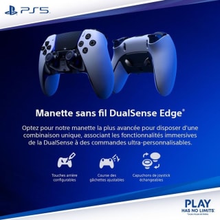 Manette sans fil DualSense Midnight Black pour 65€