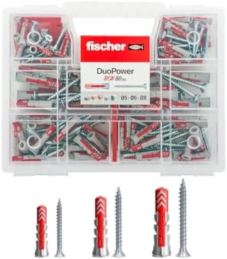 Fischer Duopower universal dowels kit with screws for £13.51 at Amazon