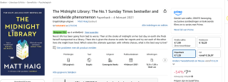 Paperback: The Midnight Library voor €7,28