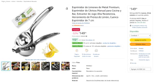 MXHIGO Exprimidor de Limones de Metal (cuenco 7 cm) por $150 en Amazon