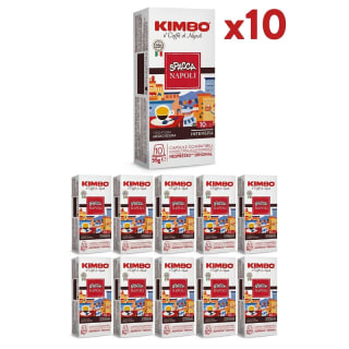 Pack 100 Cápsulas Café Kimbo Napoli compatibles con Nespresso - Intensidad 10 a 14.9€