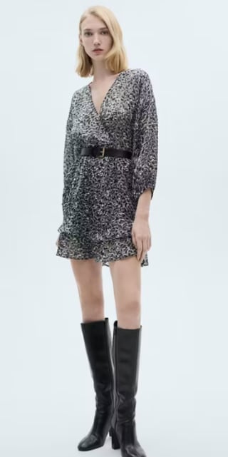 Vestido volantes animal print por 4.99€