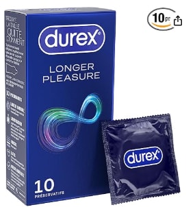 Boîte de 10 préservatifs Durex Longer Pleasure à 4,61€
