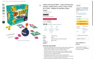 Juego Hasbro Ka-Blab! para 10+ por $212 | Oferta Amazon