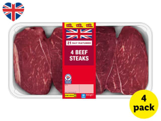 XXL 4 British Beef Steaks for £10.49 at Lidl