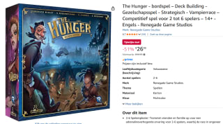 The Hunger - bordspel voor €26,93 bij Amazon