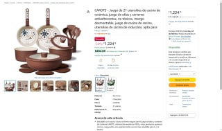 Set Cocina 21 Piezas Cerámica CAROTE por $1,224 | Amazon