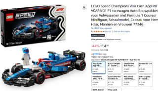 LEGO Speed Champions Visa Cash App RB VCARB 01 F1 racewagen voor €14,99 bij Amazon