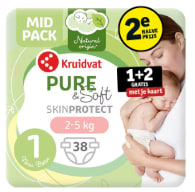 1+2 gratis op Kruidvat pure and soft luiers
