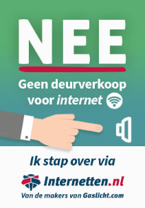 Gratis deursticker: Nee geen deurverkoop voor internet