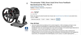 Thrustmaster T598 Direct Axial Drive voor €372,06 bij Amazon
