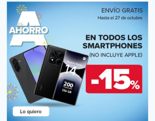 -15% de Descuento en Smartphones.