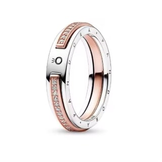 Anillo Pandora Signature 2 tonos por 23,95€