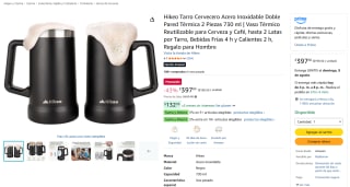 Hikeo tarro cervecero 730 ml por $397 en Amazon
