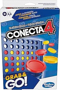 Hasbro Gaming Conecta 4 Grab and Go - Juego Portátil para 2 Jugadores por 7.61€