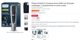 Philips 5000 Series HC5630/15 - Tondeuse voor €30,79 bij Amazon