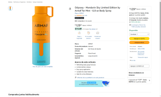 Odyssey Mandarin Sky Limited Edition 6.8 oz por $129 | Amazon