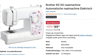 Brother KE14S - Naaimachine voor €89,82 bij Amazon
