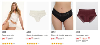 Ropa Interior Aerie para Mujer desde $50 en Liverpool