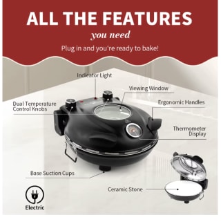 Máquina para Hacer Pizza Eléctrica Klaif (1200W) por 41,51€