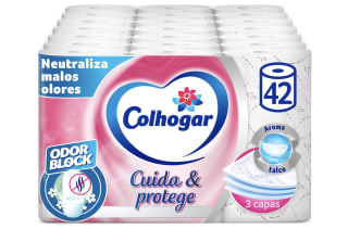 Papel Higiénico Colhogar Protect Cuida&Protege 42 rollos 3 Capas por 20,40€